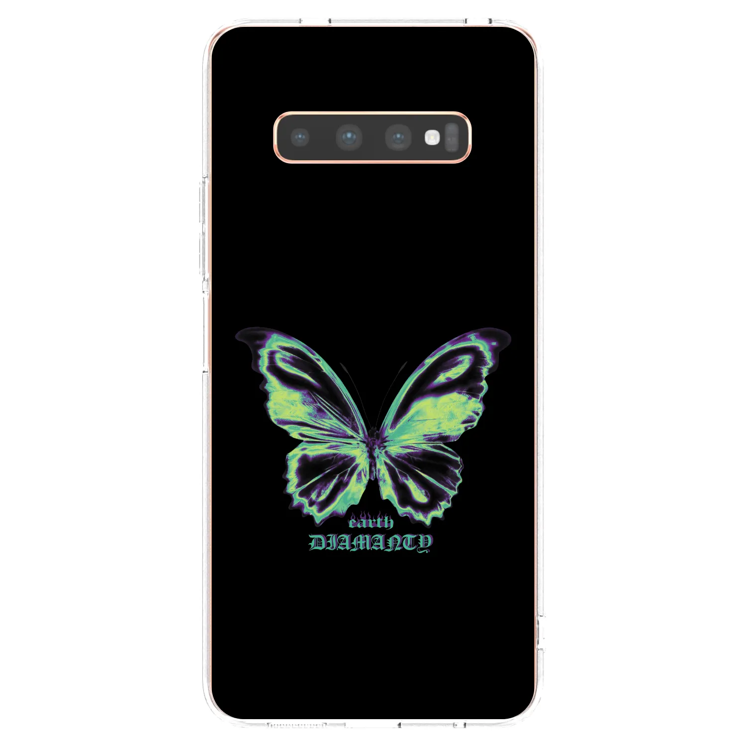 Picasee átlátszó szilikon tok az alábbi mobiltelefonokra Samsung Galaxy S10 Plus G975 - Diamanty Blue