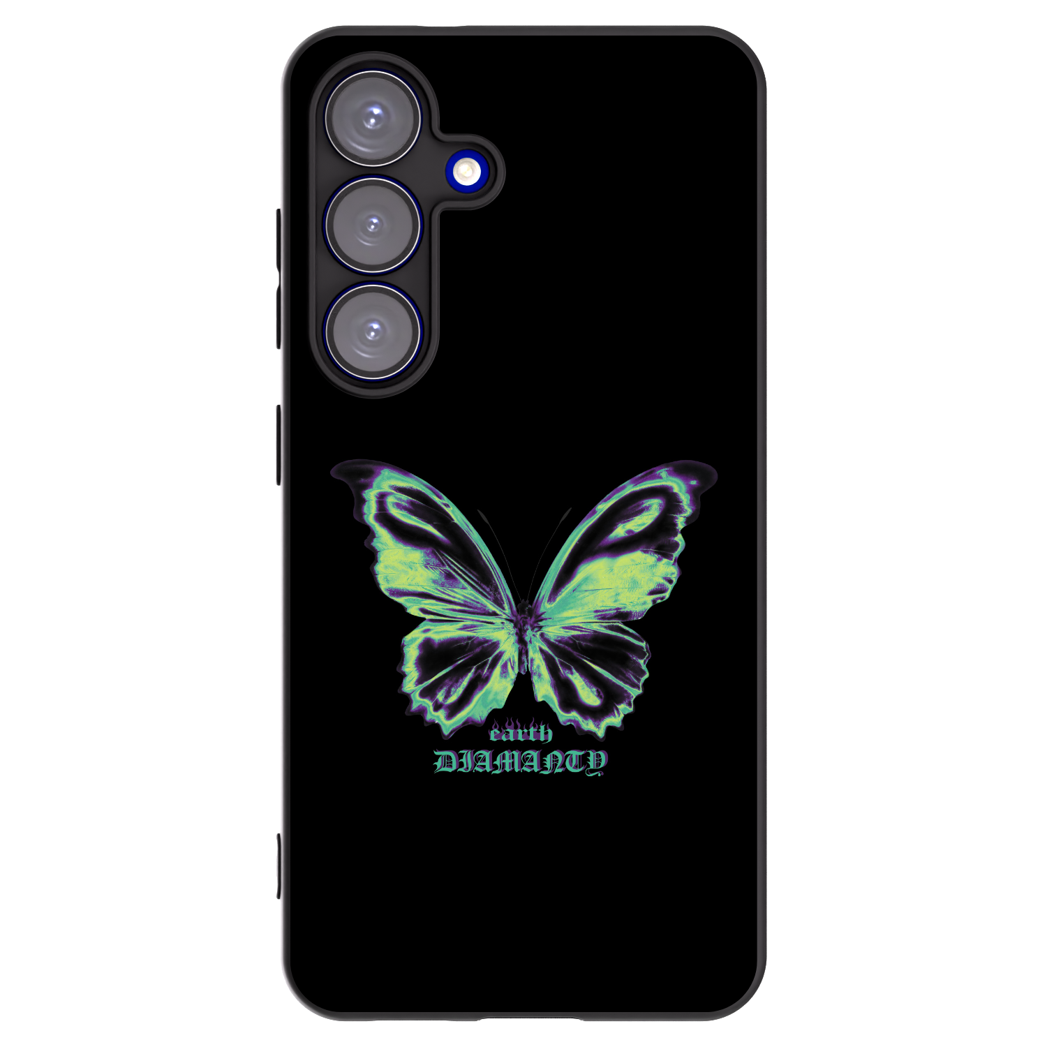 Picasee fekete szilikon tok az alábbi mobiltelefonokra Samsung Galaxy S25 5G - Diamanty Blue