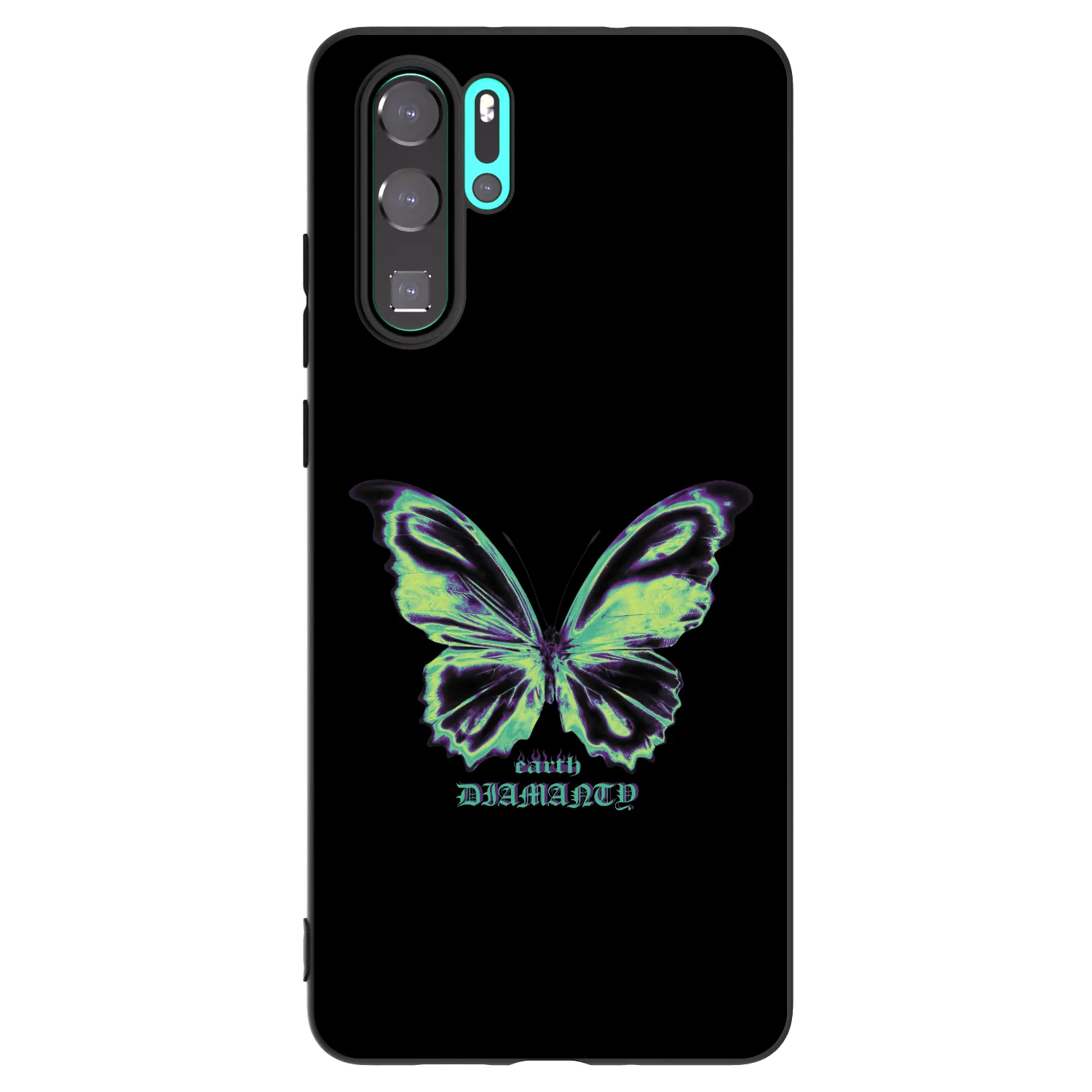 Picasee fekete szilikon tok az alábbi mobiltelefonokra Huawei P30 Pro - Diamanty Blue
