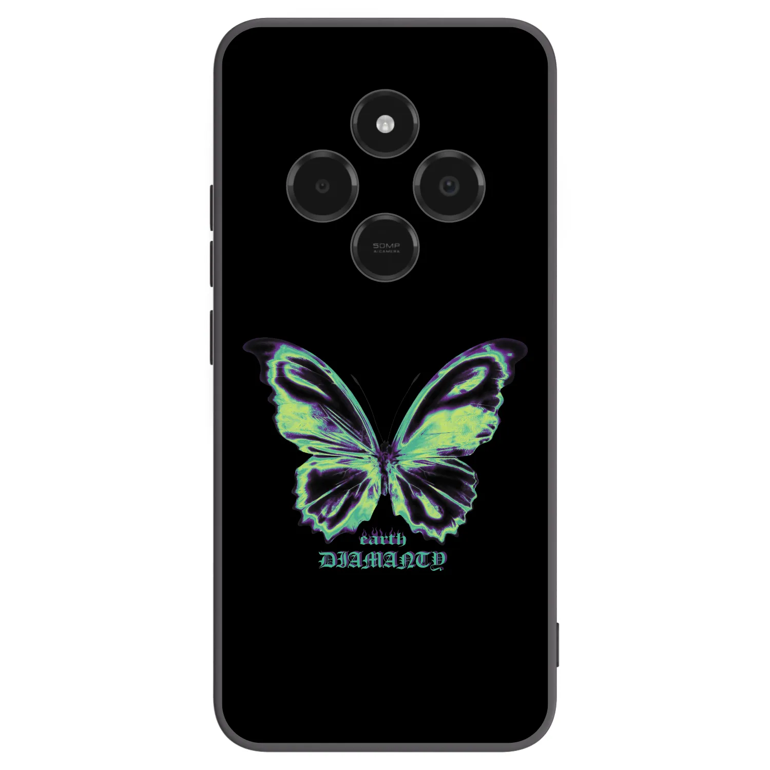 Picasee fekete szilikon tok az alábbi mobiltelefonokra Xiaomi Poco C75 - Diamanty Blue