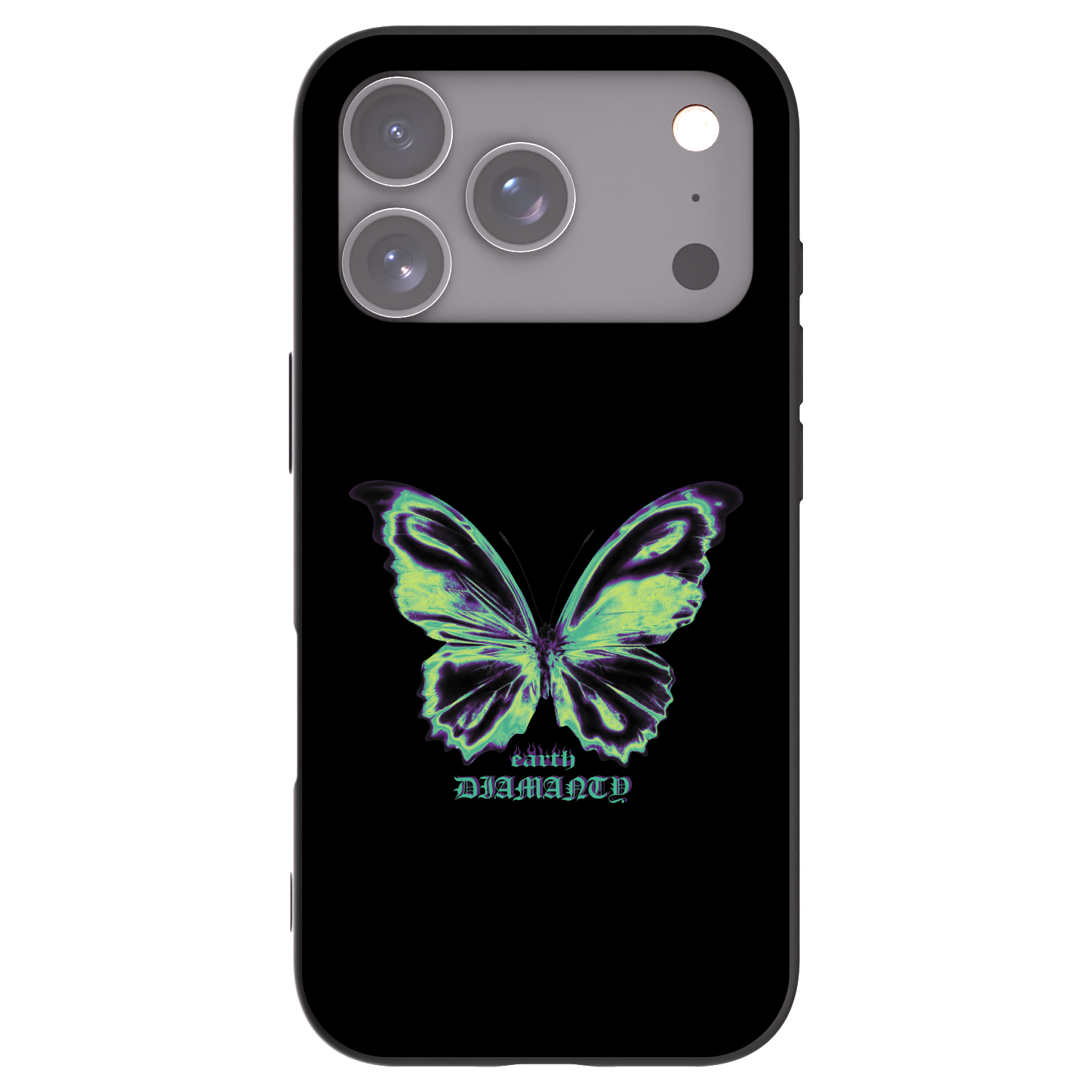 Picasee fekete szilikon tok az alábbi mobiltelefonokra Apple iPhone 17 Pro - Diamanty Blue