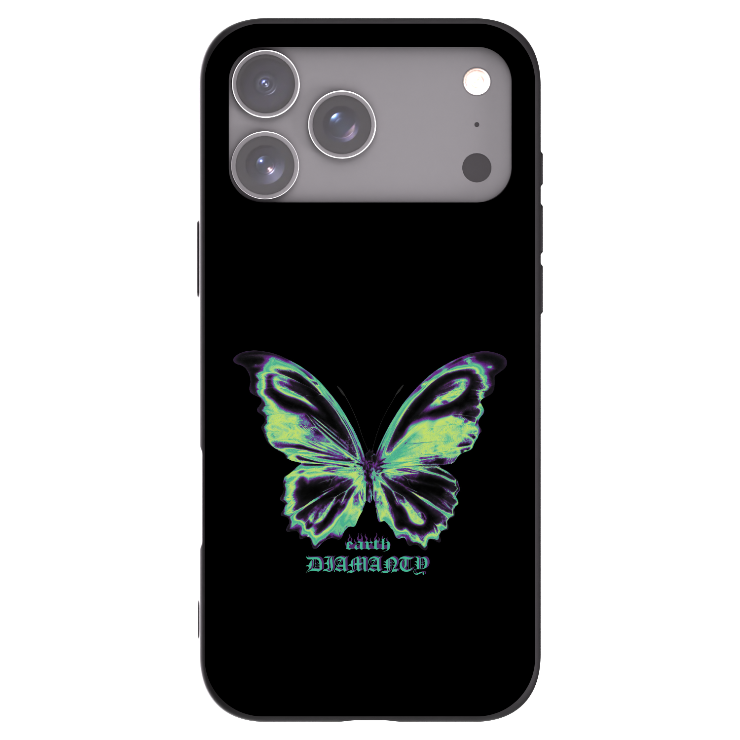 Picasee fekete szilikon tok az alábbi mobiltelefonokra Apple iPhone 17 Pro Max - Diamanty Blue