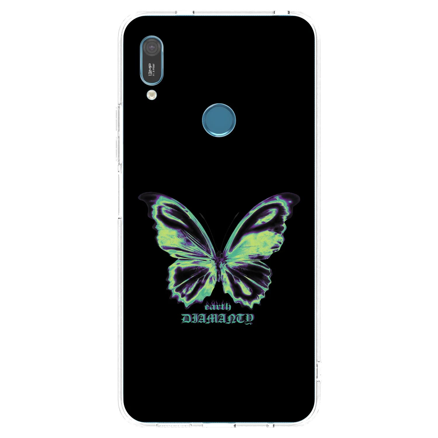 Picasee átlátszó szilikon tok az alábbi mobiltelefonokra Huawei Y6 2019 - Diamanty Blue