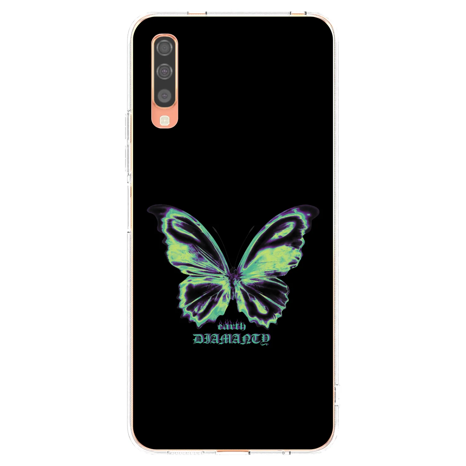 Picasee átlátszó szilikon tok az alábbi mobiltelefonokra Samsung Galaxy A70 A705F - Diamanty Blue