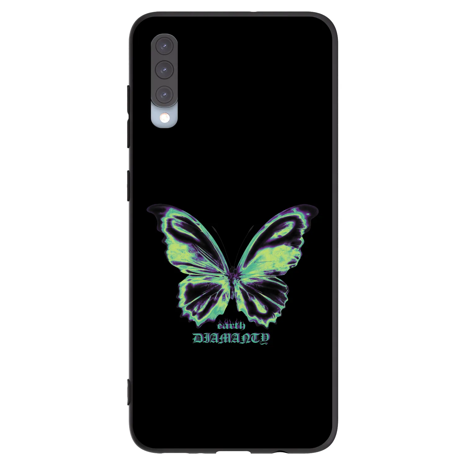 Picasee fekete szilikon tok az alábbi mobiltelefonokra Samsung Galaxy A70 A705F - Diamanty Blue