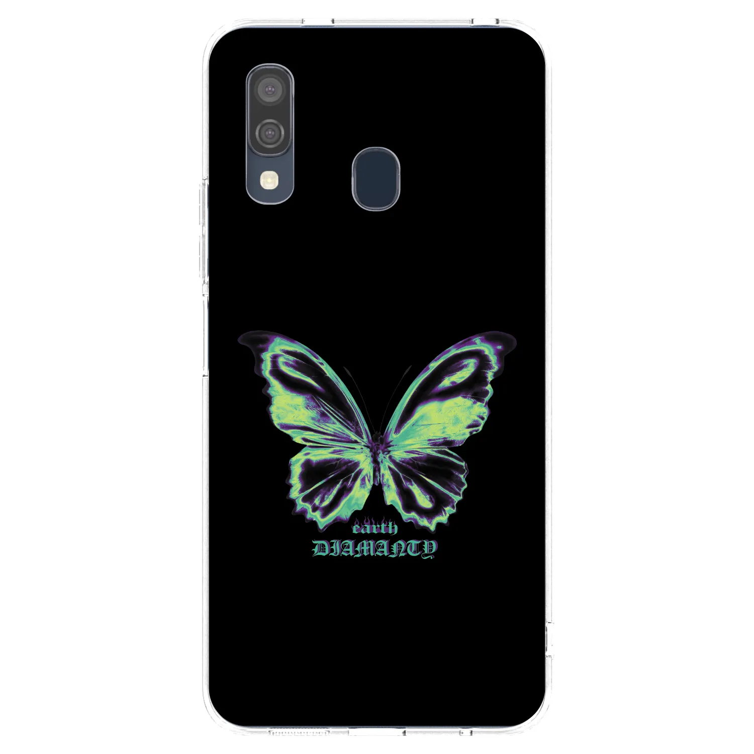 Picasee átlátszó szilikon tok az alábbi mobiltelefonokra Samsung Galaxy A40 A405F - Diamanty Blue
