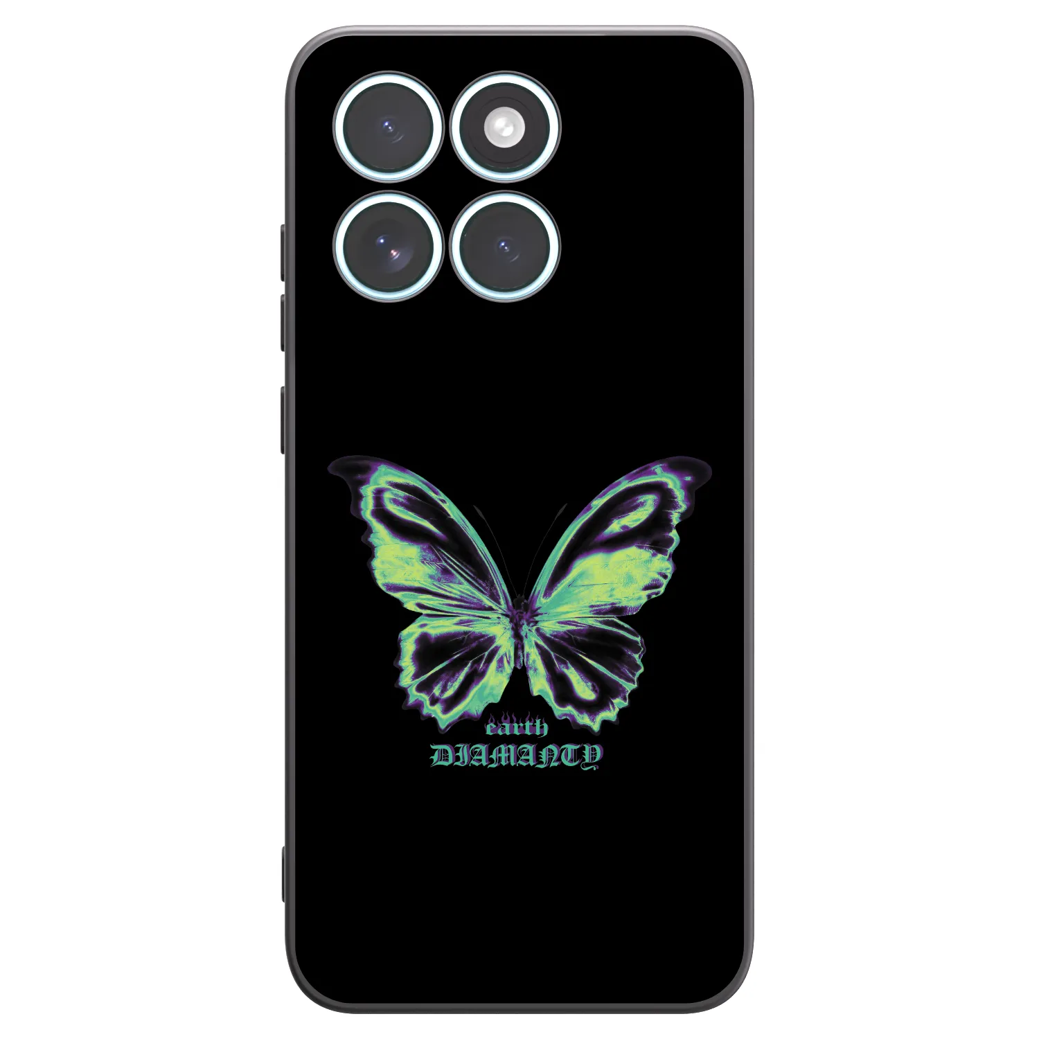 Picasee fekete szilikon tok az alábbi mobiltelefonokra Motorola Edge 70 Fusion - Diamanty Blue