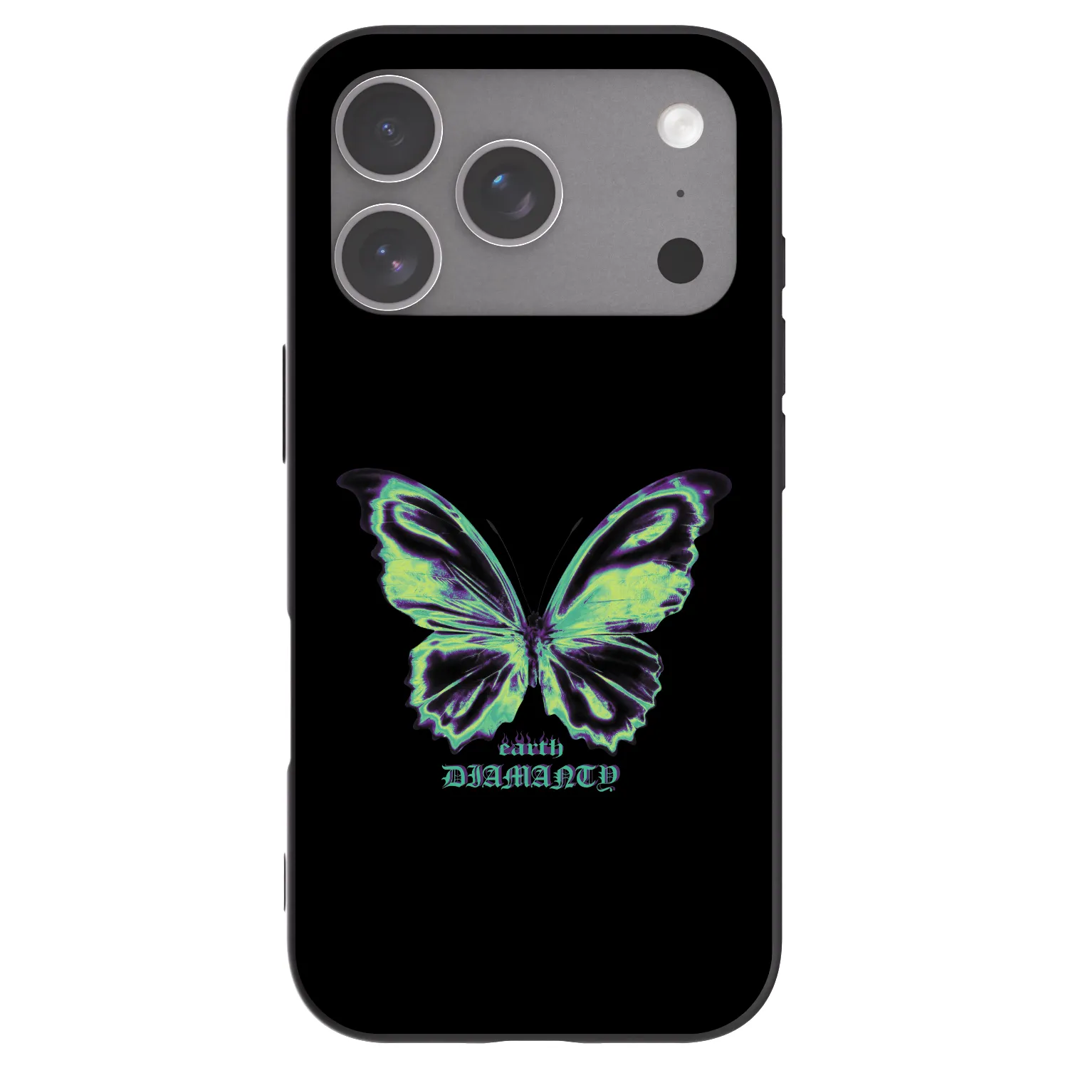 Picasee fekete szilikon tok az alábbi mobiltelefonokra Apple iPhone 18 Pro - Diamanty Blue