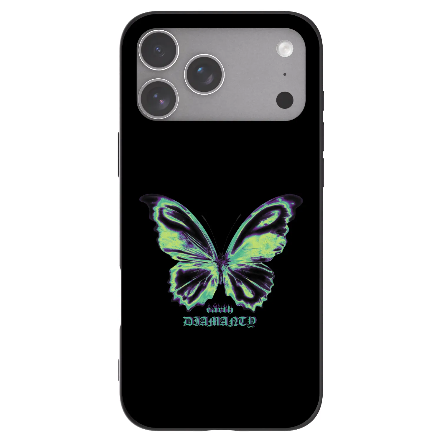 Picasee fekete szilikon tok az alábbi mobiltelefonokra Apple iPhone 18 Pro Max - Diamanty Blue