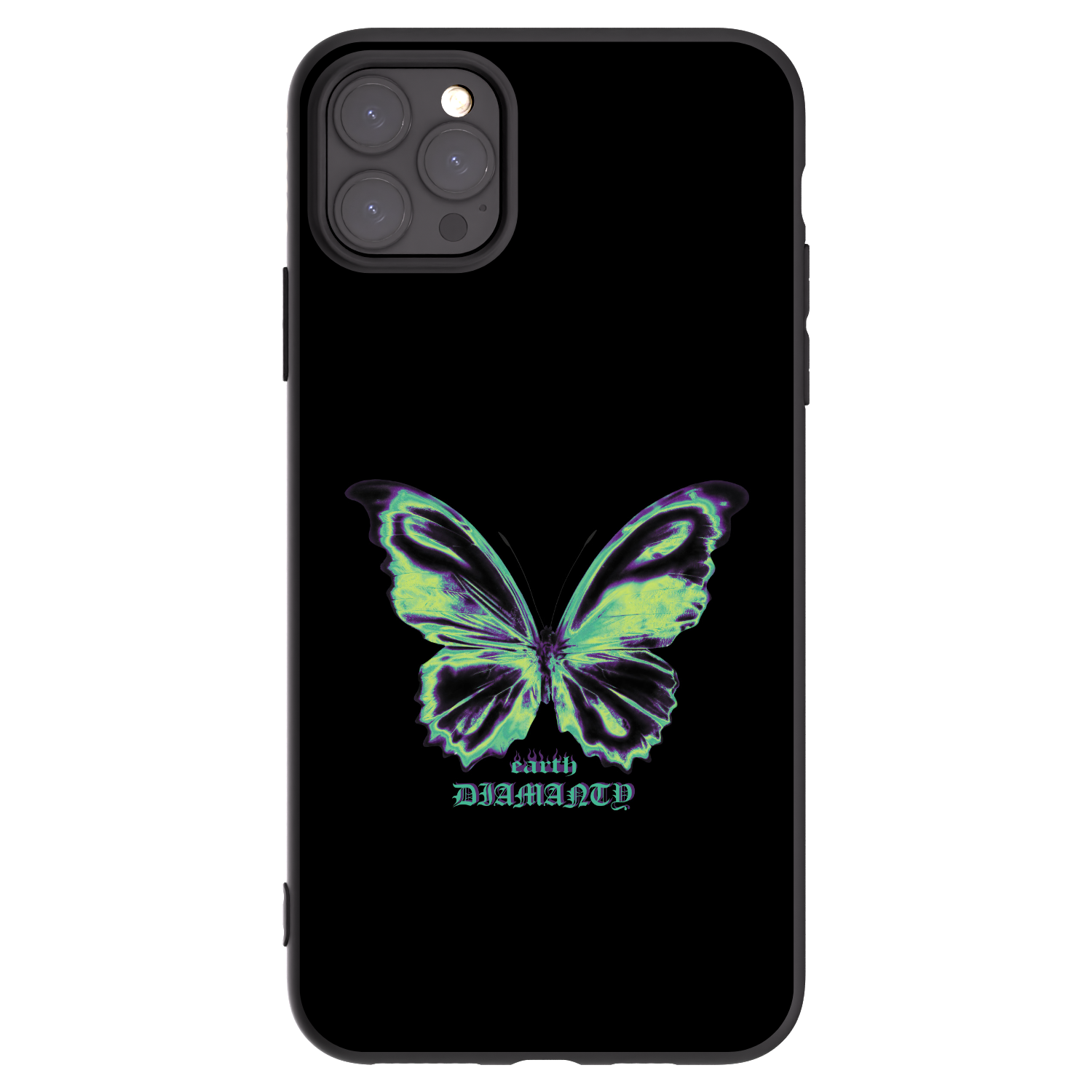 Picasee fekete szilikon tok az alábbi mobiltelefonokra Apple iPhone 11 Pro Max - Diamanty Blue