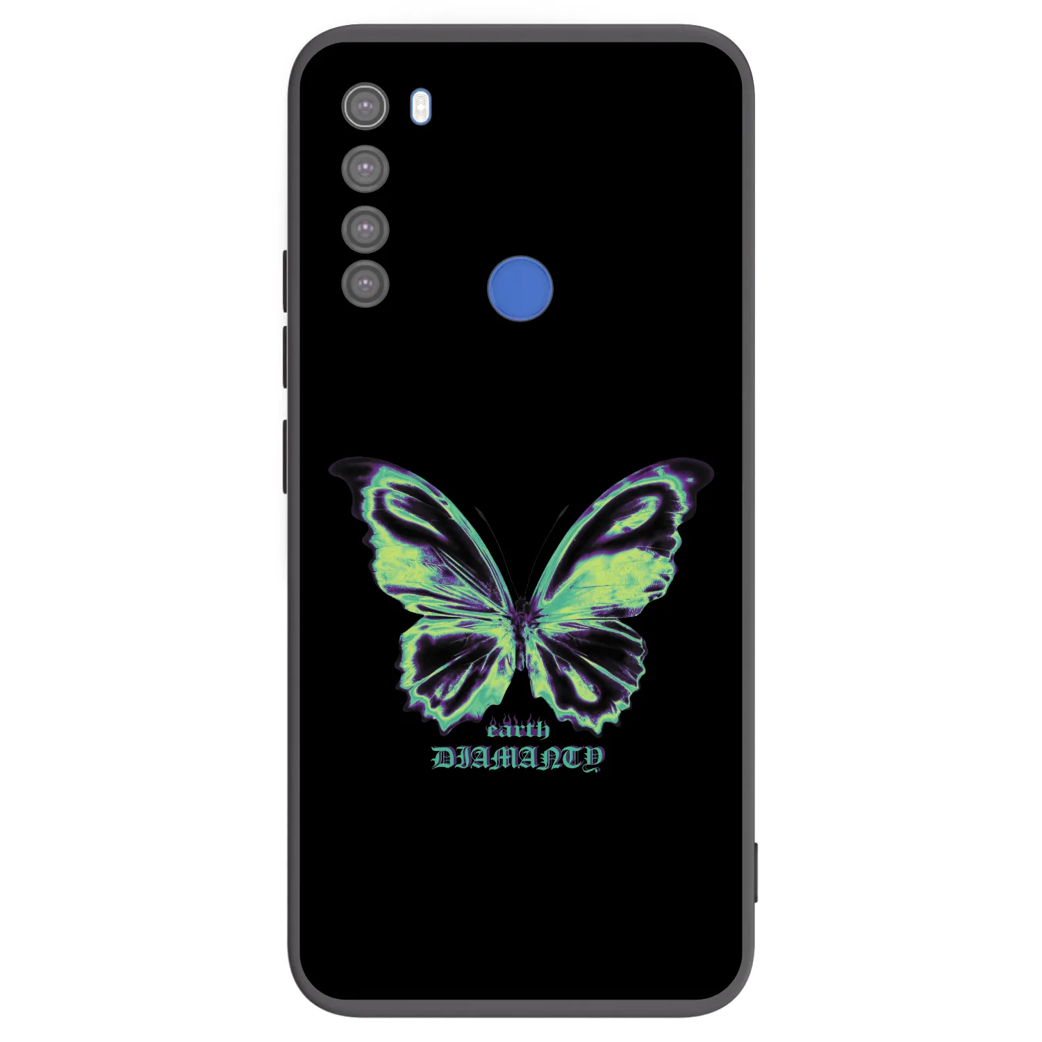 Picasee fekete szilikon tok az alábbi mobiltelefonokra Xiaomi Redmi Note 8T - Diamanty Blue