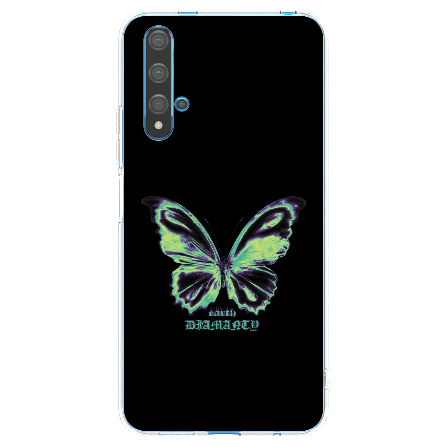 Picasee átlátszó szilikon tok az alábbi mobiltelefonokra Huawei Nova 5T - Diamanty Blue
