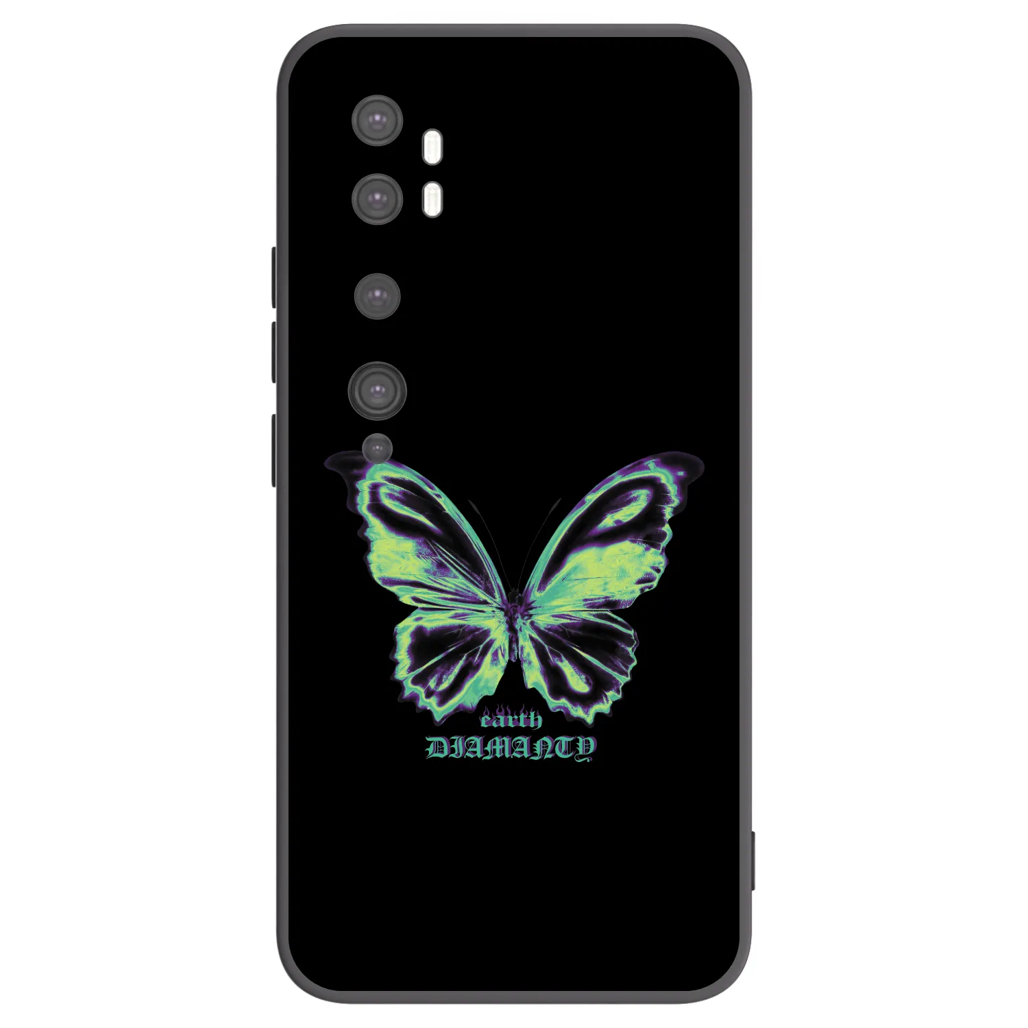 Picasee fekete szilikon tok az alábbi mobiltelefonokra Xiaomi Mi Note 10 (Pro) - Diamanty Blue