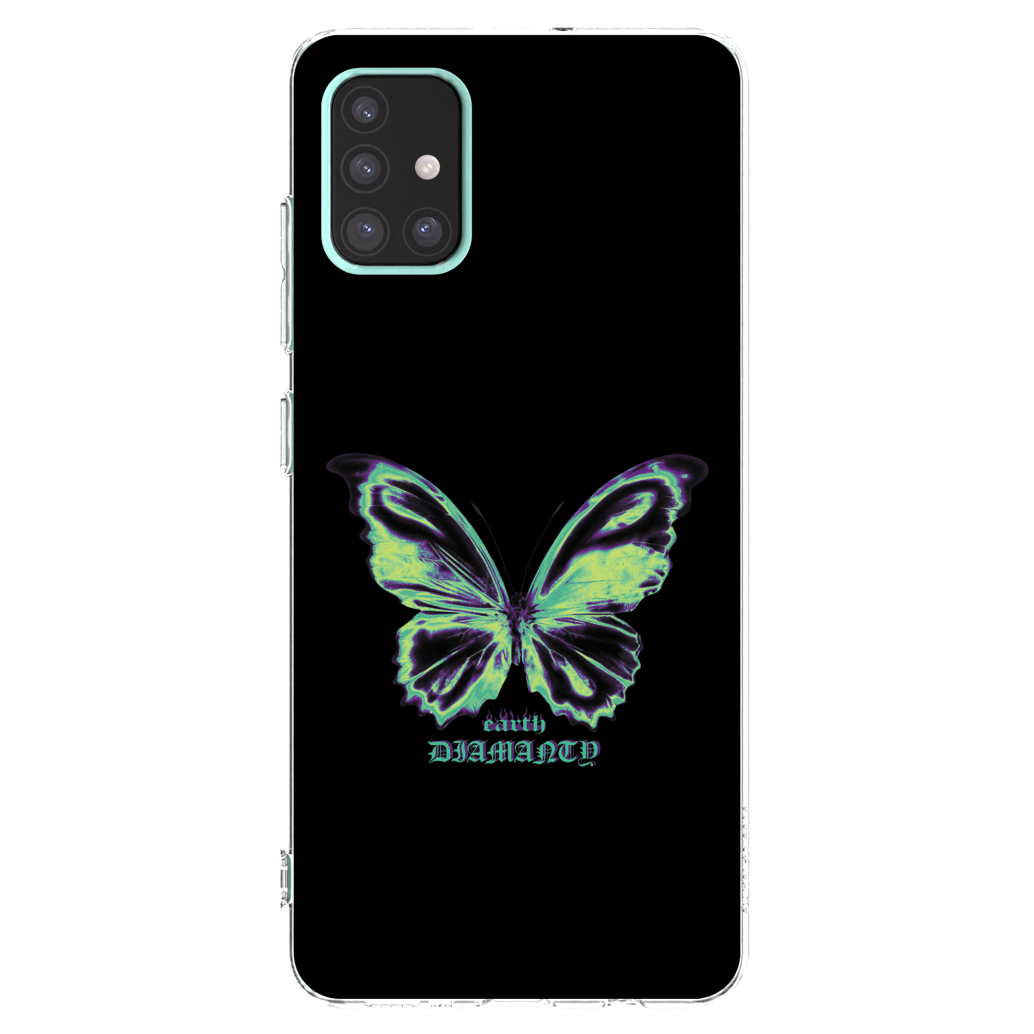 Picasee átlátszó szilikon tok az alábbi mobiltelefonokra Samsung Galaxy A51 A515F - Diamanty Blue