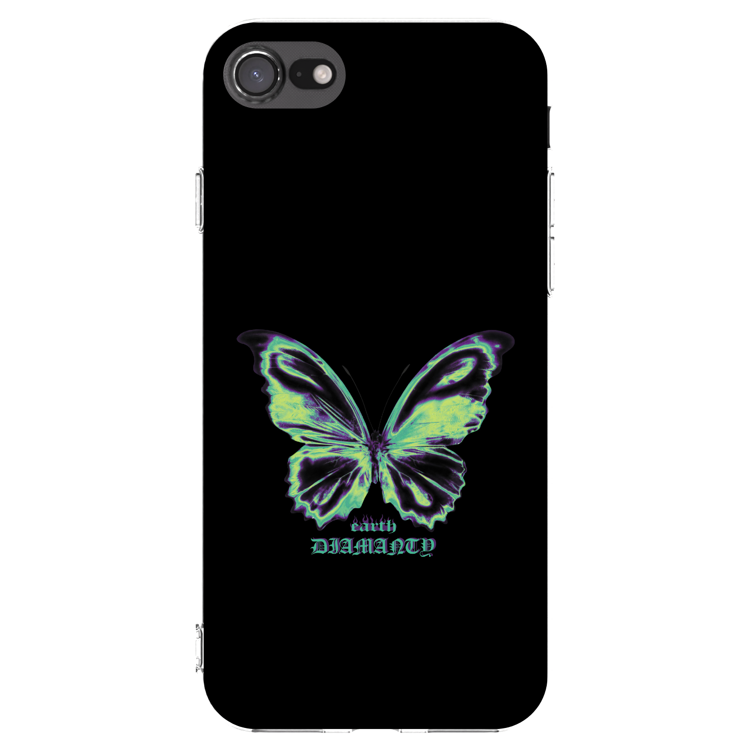 Picasee átlátszó szilikon tok az alábbi mobiltelefonokra Apple iPhone SE 2020 - Diamanty Blue