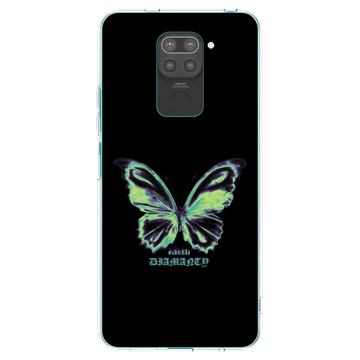 Picasee fekete szilikon tok az alábbi mobiltelefonokra Xiaomi Redmi Note 9 - Diamanty Blue