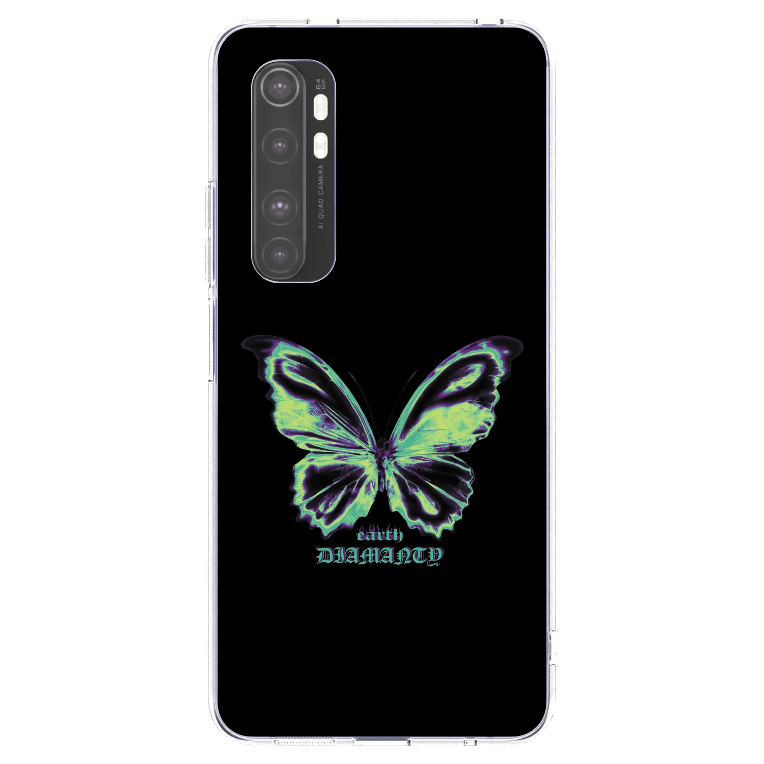Picasee átlátszó szilikon tok az alábbi mobiltelefonokra Xiaomi Mi Note 10 Lite - Diamanty Blue