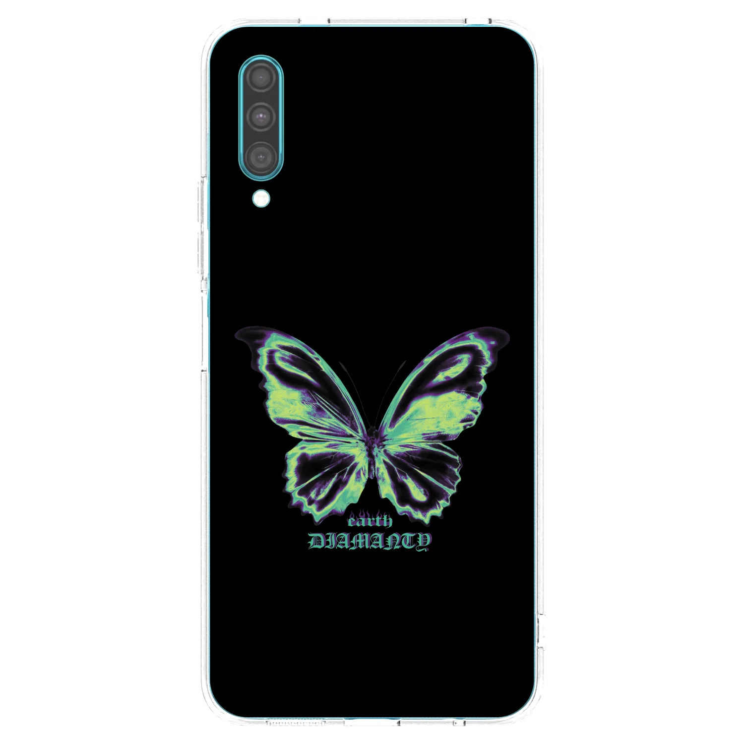 Picasee átlátszó szilikon tok az alábbi mobiltelefonokra Samsung Galaxy A30s A307F - Diamanty Blue