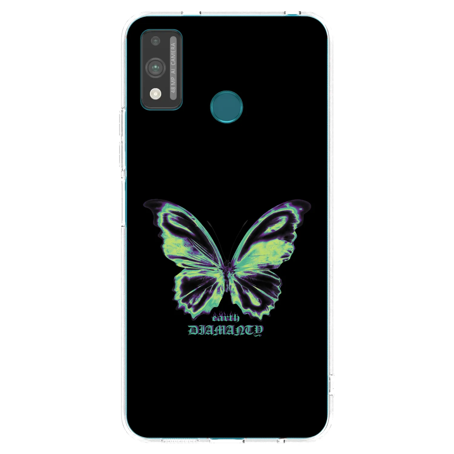 Picasee átlátszó szilikon tok az alábbi mobiltelefonokra Honor 9X Lite - Diamanty Blue