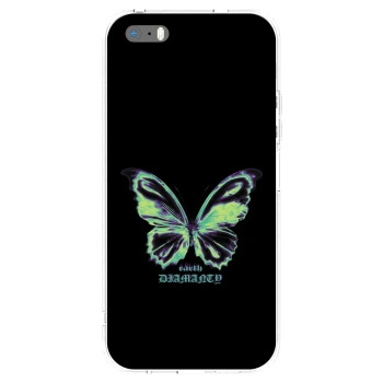 Picasee átlátszó szilikon tok az alábbi mobiltelefonokra Apple iPhone 5/5S/SE - Diamanty Blue