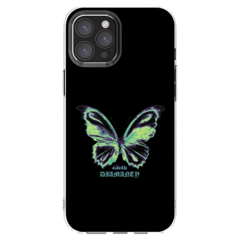 Picasee átlátszó szilikon tok az alábbi mobiltelefonokra Apple iPhone 12 Pro Max - Diamanty Blue