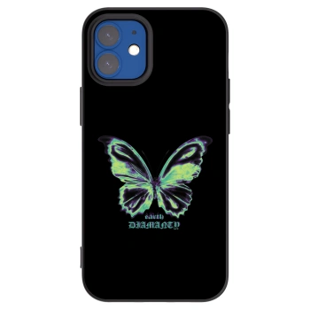 Picasee fekete szilikon tok az alábbi mobiltelefonokra Apple iPhone 12 mini - Diamanty Blue