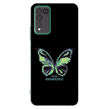 Picasee átlátszó szilikon tok az alábbi mobiltelefonokra Honor 10X Lite - Diamanty Blue