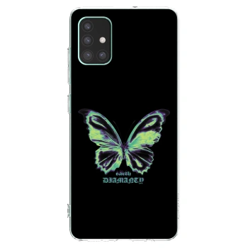 Picasee átlátszó szilikon tok az alábbi mobiltelefonokra Samsung Galaxy M51 M515F - Diamanty Blue