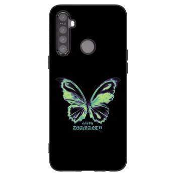 Picasee fekete szilikon tok az alábbi mobiltelefonokra Realme 6i - Diamanty Blue