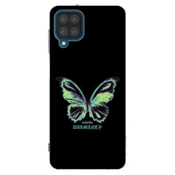 Picasee átlátszó szilikon tok az alábbi mobiltelefonokra Samsung Galaxy A12 A125F - Diamanty Blue
