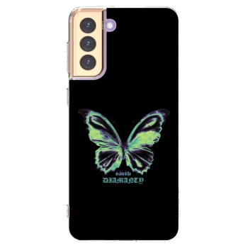 Picasee átlátszó szilikon tok az alábbi mobiltelefonokra Samsung Galaxy S21+ 5G G996F - Diamanty Blue