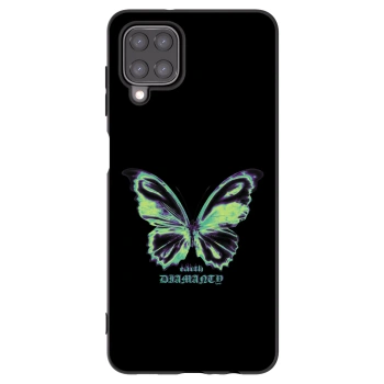 Picasee fekete szilikon tok az alábbi mobiltelefonokra Samsung Galaxy M12 M127F - Diamanty Blue