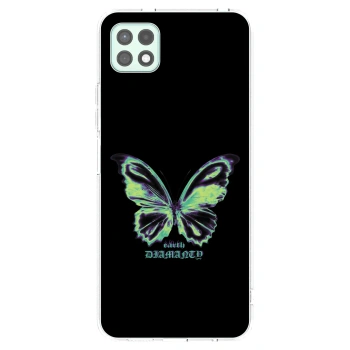 Picasee átlátszó szilikon tok az alábbi mobiltelefonokra Samsung Galaxy A22 A226B 5G - Diamanty Blue