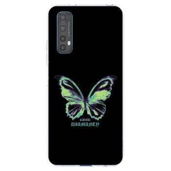 Picasee átlátszó szilikon tok az alábbi mobiltelefonokra Realme 7 - Diamanty Blue