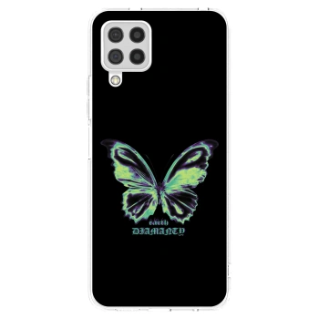 Picasee átlátszó szilikon tok az alábbi mobiltelefonokra Samsung Galaxy A22 A225F 4G - Diamanty Blue