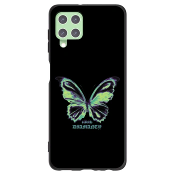 Picasee fekete szilikon tok az alábbi mobiltelefonokra Samsung Galaxy A22 A225F 4G - Diamanty Blue
