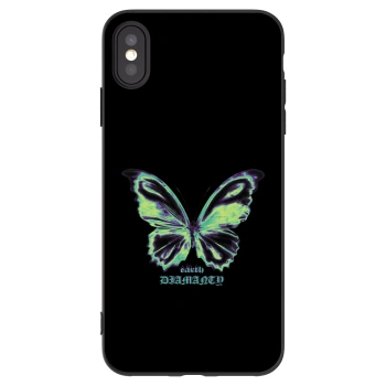 Picasee fekete szilikon tok az alábbi mobiltelefonokra Apple iPhone XS Max - Diamanty Blue