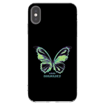 Picasee átlátszó szilikon tok az alábbi mobiltelefonokra Apple iPhone XS Max - Diamanty Blue
