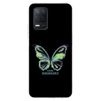 Picasee átlátszó szilikon tok az alábbi mobiltelefonokra Realme 8 5G - Diamanty Blue