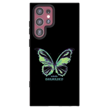 Picasee fekete szilikon tok az alábbi mobiltelefonokra Samsung Galaxy S22 Ultra 5G - Diamanty Blue