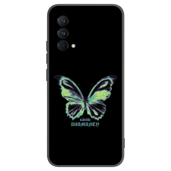 Picasee fekete szilikon tok az alábbi mobiltelefonokra Realme GT Master Edition 5G - Diamanty Blue