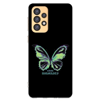 Picasee átlátszó szilikon tok az alábbi mobiltelefonokra Samsung Galaxy A33 5G A336 - Diamanty Blue