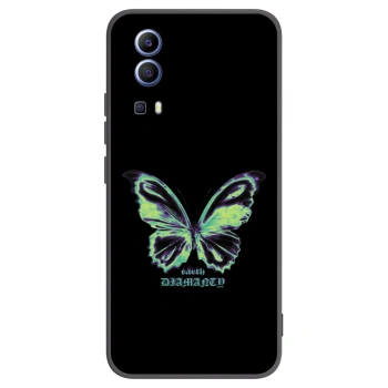 Picasee fekete szilikon tok az alábbi mobiltelefonokra Vivo Y52 5G - Diamanty Blue