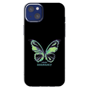 Picasee átlátszó szilikon tok az alábbi mobiltelefonokra Apple iPhone 14 Plus - Diamanty Blue