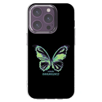 Picasee átlátszó szilikon tok az alábbi mobiltelefonokra Apple iPhone 14 Pro - Diamanty Blue