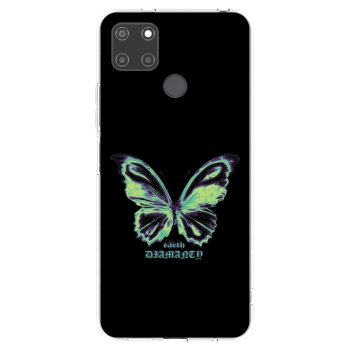Picasee átlátszó szilikon tok az alábbi mobiltelefonokra Realme C21Y - Diamanty Blue