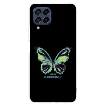 Picasee átlátszó szilikon tok az alábbi mobiltelefonokra Samsung Galaxy M53 5G - Diamanty Blue