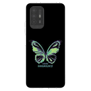 Picasee átlátszó szilikon tok az alábbi mobiltelefonokra OPPO A94 5G - Diamanty Blue