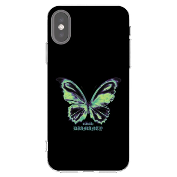 Picasee átlátszó szilikon tok az alábbi mobiltelefonokra Apple iPhone X/XS - Diamanty Blue