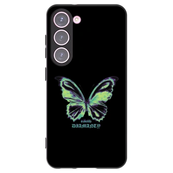 Picasee fekete szilikon tok az alábbi mobiltelefonokra Samsung Galaxy S23 5G - Diamanty Blue